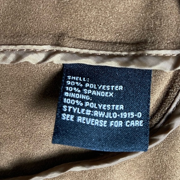 BNCI By Blanc Noir Womens Brown Faux Suede Moto Asymmetrical Zip-Up Brown Sz L - Picture 7 of 9